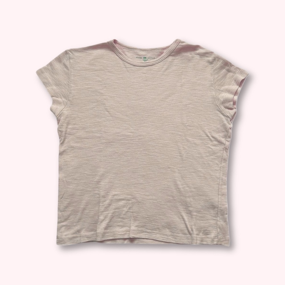 brandy melville baby pink hailie basic top